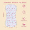 thumbnail image 4 of 12-Pack 2-in-1 Baby Bibs & Burp Cloths Set, 3-Layer Design, Large Size, Super Absorbent, 100% Organic Cotton, Soft & Comfortable, Pink Floral for Girls, 4 of 8