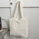 thumbnail image 3 of Bolso para axila para mujer bolsa con cierre de burbuja Simple de Color sólido suave bolso informal para mujer, 3 of 9