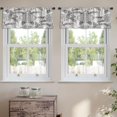 thumbnail image 2 of LALILO Kitchen Curtain Valance Graphic Sea Turtle Line Art Rod Pocket Window Curtain 52"x 18" Set of 2, 2 of 5