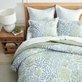 thumbnail image 3 of Levtex Home - English Forest Green Duvet Cover Set - Twin Duvet Cover (68 x 88in.) + One Standard Pillow Case (20 x 26in.) - Leaves - Green, Blue and White - Cotton, 3 of 5