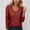 Red, variant on Elegant Glittering Long Sleeve Tee For Subtle Shine Blouse With Sophisticated Everyday Vibe For Work And Casual Women's Blouses