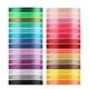 thumbnail image 1 of Paq. de Cintas de Satén Económicas, 30 Colores, 750 Yardas, Rollos de Seda Tomorotec 3/8" y 25 Yardas c/u para Envolver Regalos, Lazos, Manualidades, Fiestas y Bodas., 1 of 8