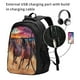 thumbnail image 2 of Easygdp a herd of horses Mochila para Laptop de Viaje con Puerto USB, Mochila para Laptop con Puerto de Carga USB para Mujeres y Hombres, 2 of 7