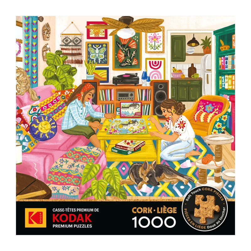 Kodak cork 1000pc - colorful boho living room