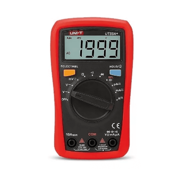 Uni-t Ut33a+ - Multímetro Digital De Bolsillo rojo