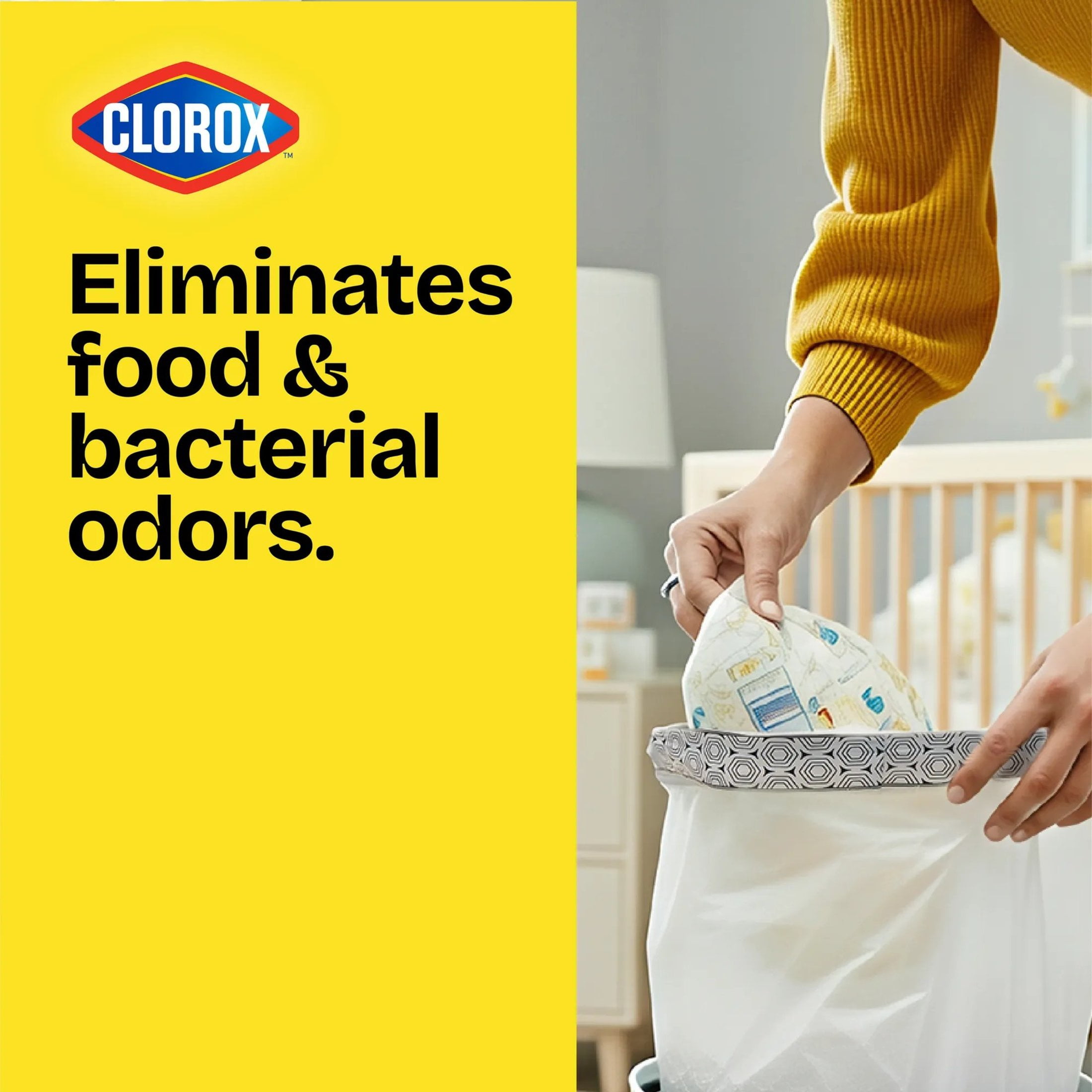 (2 pack) Glad with Clorox 4 Gallon Small Drawstring Trash Bags, Lemon Fresh Bleach Scent, 20 Bags