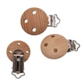 thumbnail image 2 of 10 Piezas Bebé Chupete Clips De Madera Titular De La Dentición De La Dentición 3 Agujeros Sunnimix Tenedores de clips de madera de chupete, 2 of 8