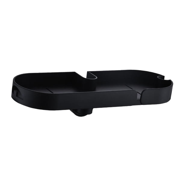 Estante para cesta de ducha, barra de elevación para baño, organizador extraíble, soporte para jabón, ahorro de espacio, sin taladro Negro