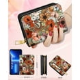 thumbnail image 4 of Gemfits Genuine Leather Credit Card Holder Wallet for Women RFID Blocking Organizer with 12 Slots, Floral-Mushroom, 4 of 6