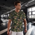 thumbnail image 3 of Wukai Camouflage Skulls Print Men's Short-Sleeved Mesh T-Shirt,Quick-Dry Short Sleeve Workout T-Shirt-Large, 3 of 8