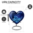 thumbnail image 2 of Yatskia Blue Elephant Urns for Human Ashes Adult Female, Funeral Keepsake Urns for Human Ash, Large Cremation Burial Urn for Ashes Adult Male, (Heart 8 Inch and 3 Inch), 2 of 8