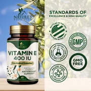 Vitamin E 180mg Per Serving - E Vitamins DL-Alpha, Antioxidant-Rich Dietary Supplement for Skin, Heart, and Immune Support, USA Bottled, Easily Absorbed, Non-GMO & Gluten Free - 60 Softgels