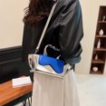thumbnail image 3 of Bolso cruzado de PU para mujer bolso de teléfono con correa ajustable bolso estético de choque de colores, 3 of 8