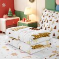 thumbnail image 5 of Manfei Farmhouse Christmas Reindeer Zipper Queen Comforter Set with Fitted Sheet and 2 Pillowcases,Winter Holiday Zipper Bedding Set,Xmas Reversible,4 Pieces, 5 of 7