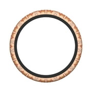 XMXY Car Steering Wheel Cover, Abstract Doodle Paw Bone Non-Slip Jeep Truck Universal Elastic Steering Wheel Protector 15 inch