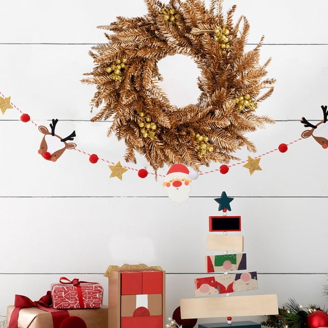 HOZADOIE Decorative Hanging Loop Home Decoration Christmas Wreath Christmas Decoration Scene Placement Hanging Door Wreath Dress up Home Holiday Window Props Conform to Christmas Theme