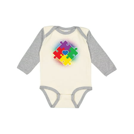 

Inktastic Autism Awareness Puzzle Piece Gift Baby Boy or Baby Girl Long Sleeve Bodysuit