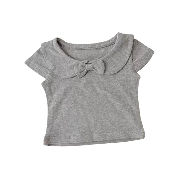 Landzoo Girls Back To School Tees Solid Color Short Sleeve Crew Neck Autumn Cozy Soft Girls T-Shirt