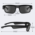 thumbnail image 4 of Smart Glasses, Polarized Bluetooth Sunglasses, Built-in Mic & Speakers, Voice Assistant, UV Protection Audio Sun Glass,Black, 4 of 9