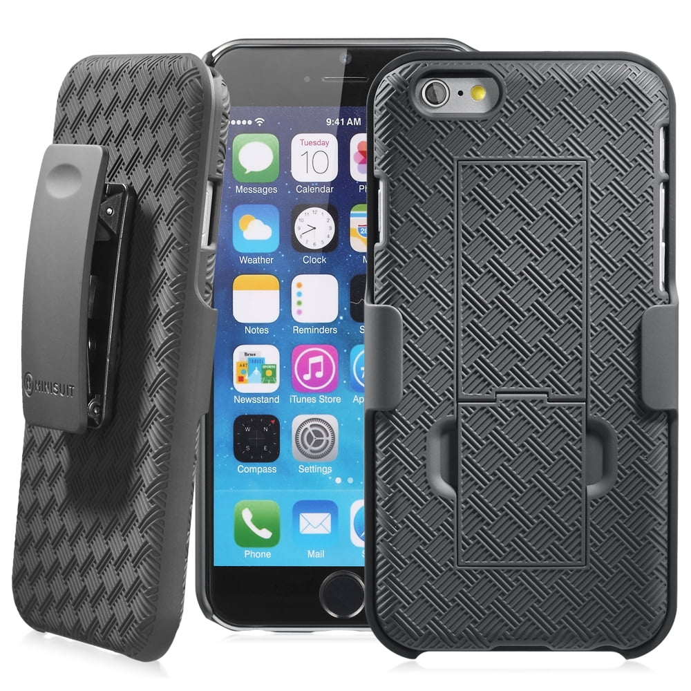 Minisuit Clipster Kickstand Holster Case + Belt Clip for iPhone 6, 6S