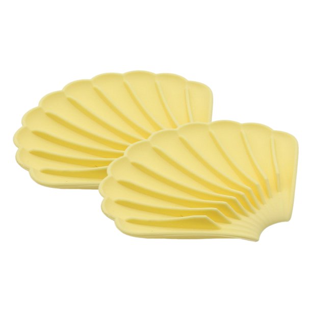 2PCS Jabonera de Silicona con Desagüe - Antideslizante para Baño - Blanco/Gris