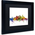 thumbnail image 2 of Trademark Fine Art "Edmonton Canada Skyline" Canvas Art by Michael Tompsett Black Matte, Black Frame, 2 of 4