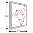 thumbnail image 2 of Jingle All The Way 17.5" x 21.5" Framed Christmas Wall Decor Art Print Sign Poster in a White, 2 of 7
