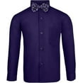 thumbnail image 5 of S.H. Churchill & Co. 4 Piece Boy's Dress Shirt Set with Long Tie, Bow Tie and Pocket Square, 5 of 6