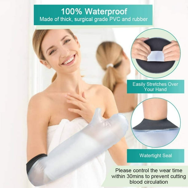 PILLYBALLA Waterproof Cast Cover for Shower Arm Adult Wound Protector