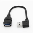 thumbnail image 2 of Ángulo Usb 3.0 Cable de extensión de 90 grados Adaptador macho a hembra Izquierda Afortunado Sencillez, 2 of 3