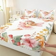 thumbnail image 3 of jejeloiu Lovely Elf Bed Sheets,Kawaii Girl King Sheets,Rustic Flower Mushroom Sheet Set For Teens,Ultra Soft Home Decor,4pcs, 3 of 7