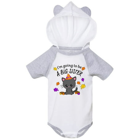 

Inktastic I m Going to be a Big Sister- cute Halloween cat Gift Baby Girl Bodysuit