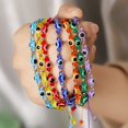 thumbnail image 2 of Pulsera de ojo malvado azul con cuentas de cristal de arcoíris a la moda para parejas, hombres y mujeres, cuerda ajustable, amigos de la suerte, pulseras trenzadas a mano, joyería Gao Jinjia LED, 2 of 2