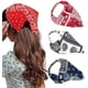 thumbnail image 1 of Paquete de 3 diademas elásticas de gasa para yoga para mujeres y niñas, color rojo   Rojo Verde, 1 of 5