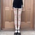 thumbnail image 2 of Juosiy Womens Cute Fashion Hollow-out Bow Pantyhose Spring and Autumn Lace Stockings, 2 of 6