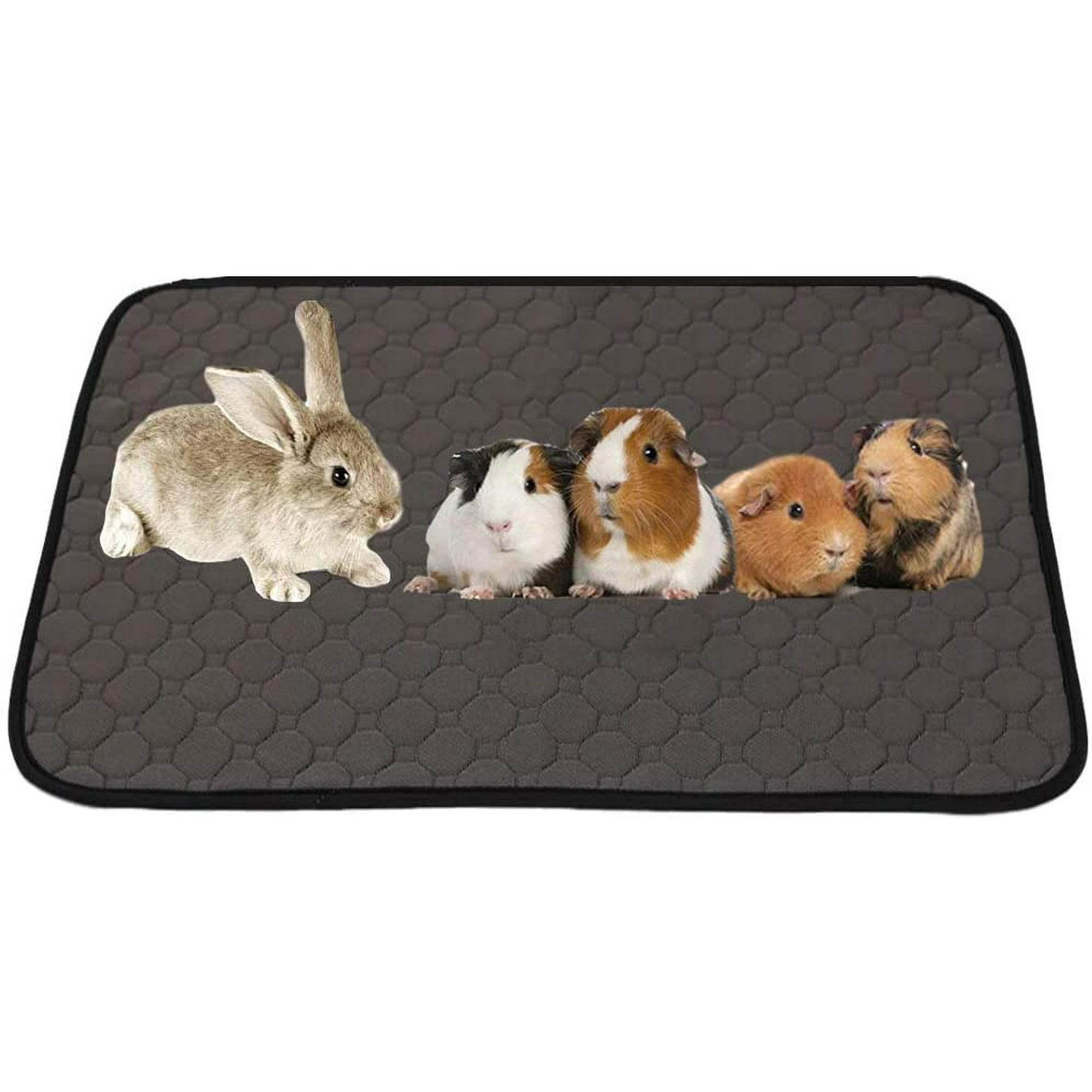 Iguohao Small Animal Fleece Cage Liners Waterproof Reusable Guinea Pig Pads Super Absorbent Rabbit Bedding Pad 12.28 X 9.49 X 0.98 Inches