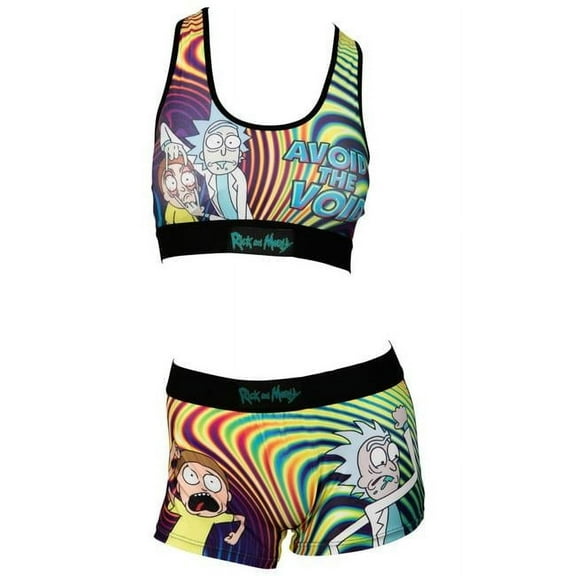 Rick And Morty Avoid The Void Sports Bra and Boy Short Panty Set-Small