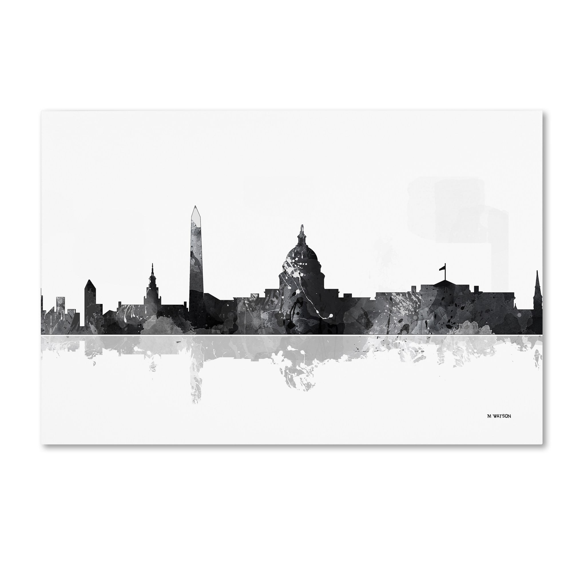Trademark Fine Art "Washington DC Skyline BG-1" Canvas Art by Marlene Watson