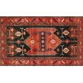 thumbnail image 1 of Ahgly Company Machine Washable Indoor Rectangle Traditional Sienna Brown Area Rugs, 2' x 5', 1 of 7