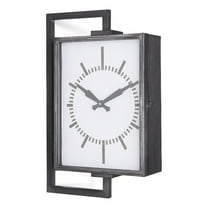 Mercana Hagar Rectangular Large industrial Wall Clock in Black