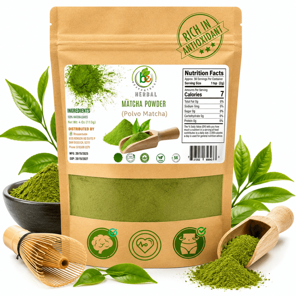 Green Tea Matcha Powder – 4 oz (113g) Resealable Bag – 100% Pure Japanese-Style Matcha Green Tea Powder – No Sugar, No Fillers – Premium Culinary Grade Matcha – Vegan, Gluten-Free – by BEXPERTSUSA