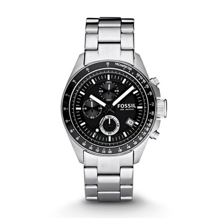 Fossil Men's Decker Silver Tone Stainless Steel Chronograph Watch (Style: