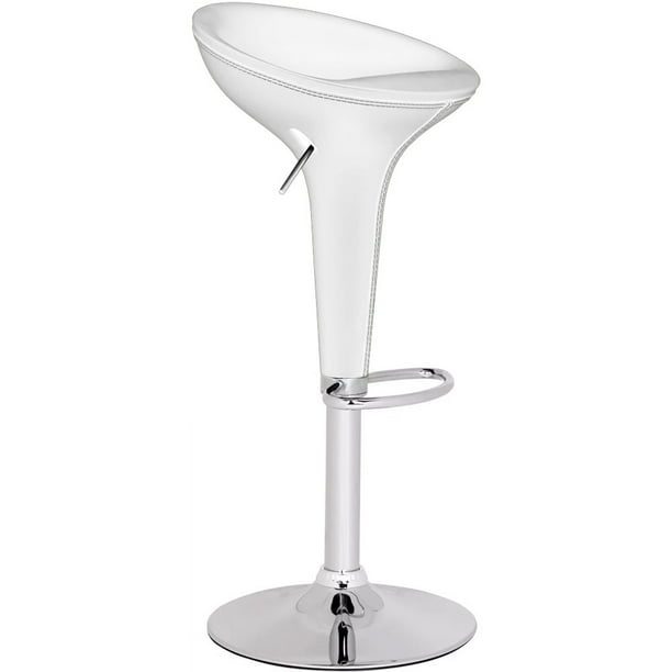 Alpha Faux Leather Contemporary Bombo Style Adjustable Height Barstool Polished Chrome Steel Base With Floor Protecting Rubber Ring Vanilla White Baseball Stitch Walmart Com Alpha Faux Leather Contemporary Bombo Style Adjustable Height Barstool Polished Chrome Steel Base With Floor Protecting Rubber Ring Vanilla White Baseball Stitch Walmart Com
