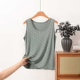 thumbnail image 2 of SAWOBUUN Women Polka Dot Tank Top Crew Neck Sleeveless Casual Slim Fit Summer Going Out Basic Top, 2 of 5