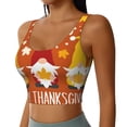 thumbnail image 2 of Fuzoiu Happy Thanksgiving Three Gnomes Print Women's Sports Vest,U-Back Sports Tank,Gym Vests,Athletic Sleeveless Shirts,Exercise Undershirts,Yoga, Gym, and Dance Wear-Small, 2 of 8