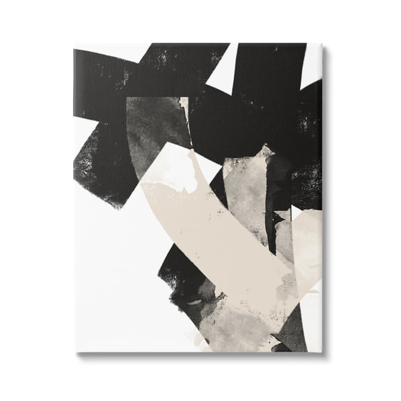 Stupell Industries Curved Layered Stripes Abstract Layered Brush Strokes Graphic Art Gallery Wrapped Canvas Print Wall Art, Design by Brandon Wong