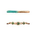 thumbnail image 3 of The Pioneer Woman Adult Female Gold-Tone 4pc Metal and Cord Beaded Agate Multi Bracelet Set, 3 of 3
