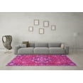 thumbnail image 3 of Ahgly Company Indoor Round Medallion Pink Traditional Area Rugs, 8' Round, 3 of 4