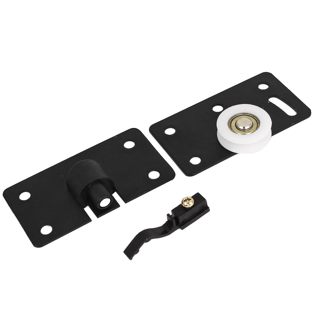Uxcell 30mm Wheel Dia Hardware Cabinet Furniture Sliding Door Roller Set Black