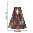 thumbnail image 6 of Yayeee Kitchen Hanging Hand Towels Set of 2 with Loop Bathroom Absorbent Tie Towel, Dark Tartan Pattern, 6 of 7